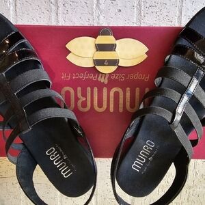 Munro Black Strappy Sandals
